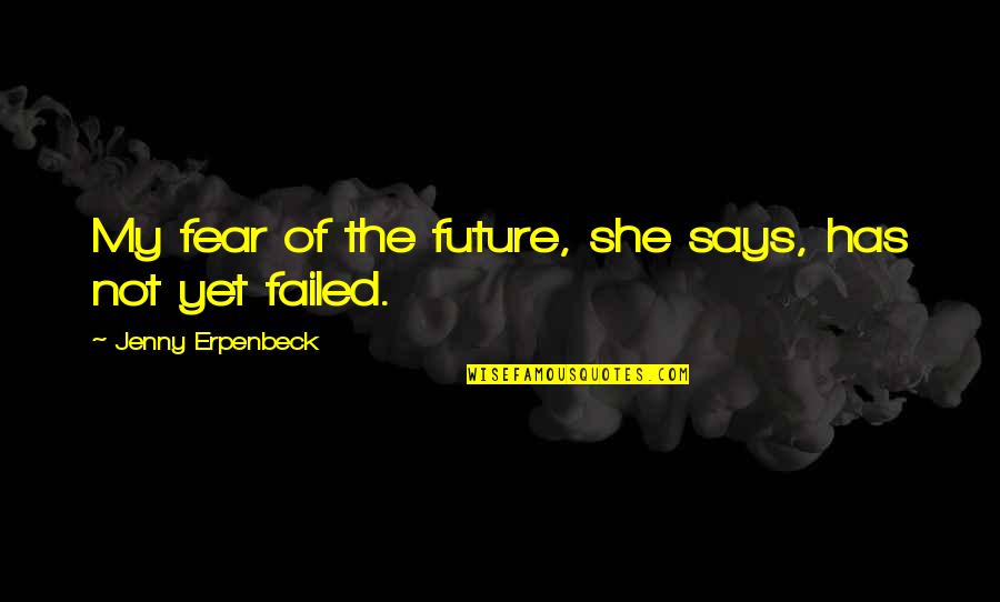 Co Heirs Of Salvation Quotes By Jenny Erpenbeck: My fear of the future, she says, has