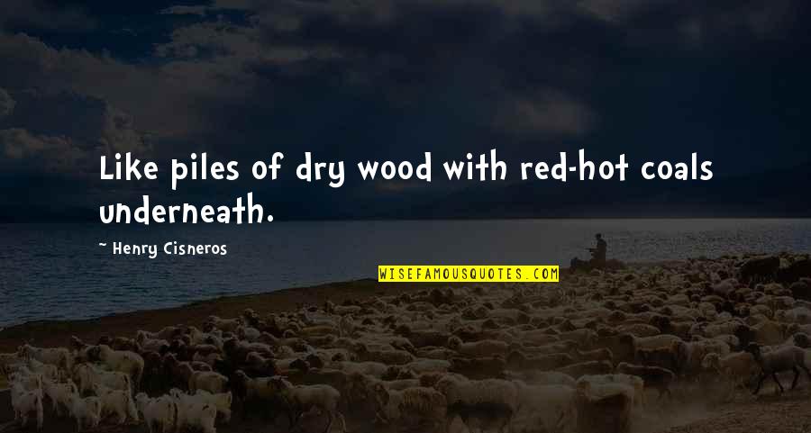 Coals Quotes By Henry Cisneros: Like piles of dry wood with red-hot coals