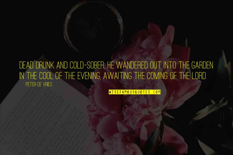 Cold Out Quotes By Peter De Vries: Dead drunk and cold-sober, he wandered out into