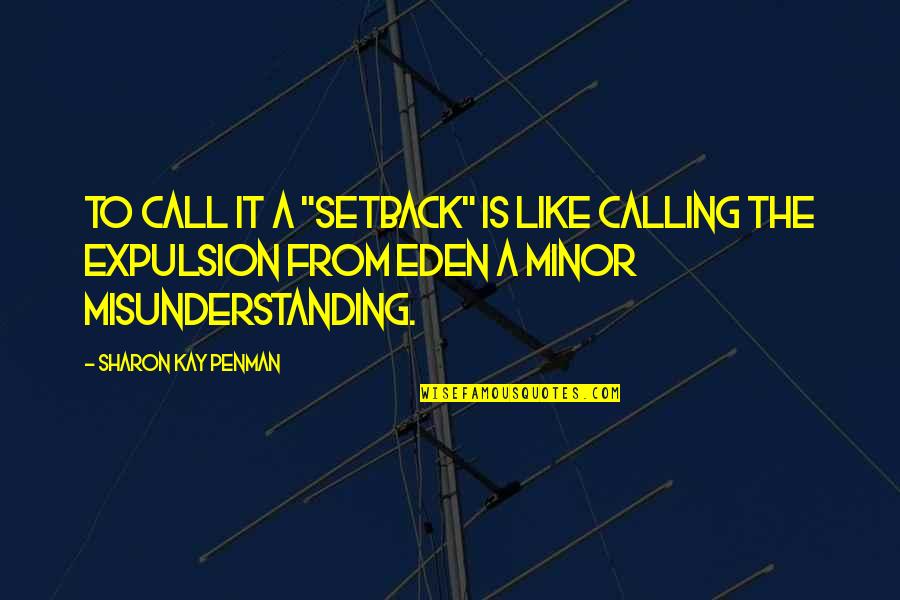 Cold Replies Quotes By Sharon Kay Penman: To call it a "setback" is like calling