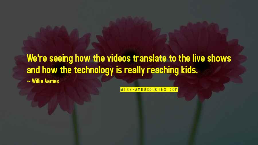 Collados Imagenes Quotes By Willie Aames: We're seeing how the videos translate to the