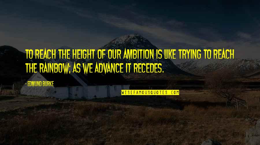 Colombienne Femme Quotes By Edmund Burke: To reach the height of our ambition is