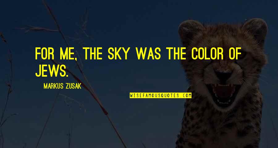 Color Me Quotes By Markus Zusak: For me, the sky was the color of