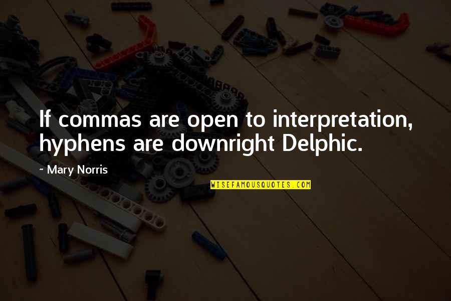 Comma Quotes By Mary Norris: If commas are open to interpretation, hyphens are