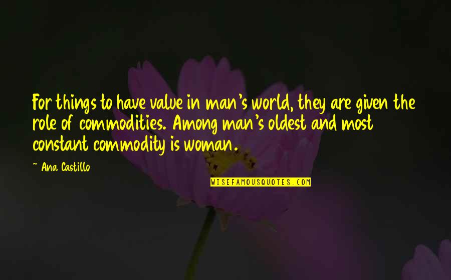 Commodities Quotes By Ana Castillo: For things to have value in man's world,