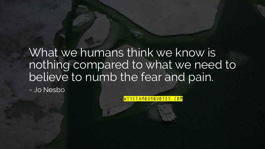 Compared To Quotes By Jo Nesbo: What we humans think we know is nothing