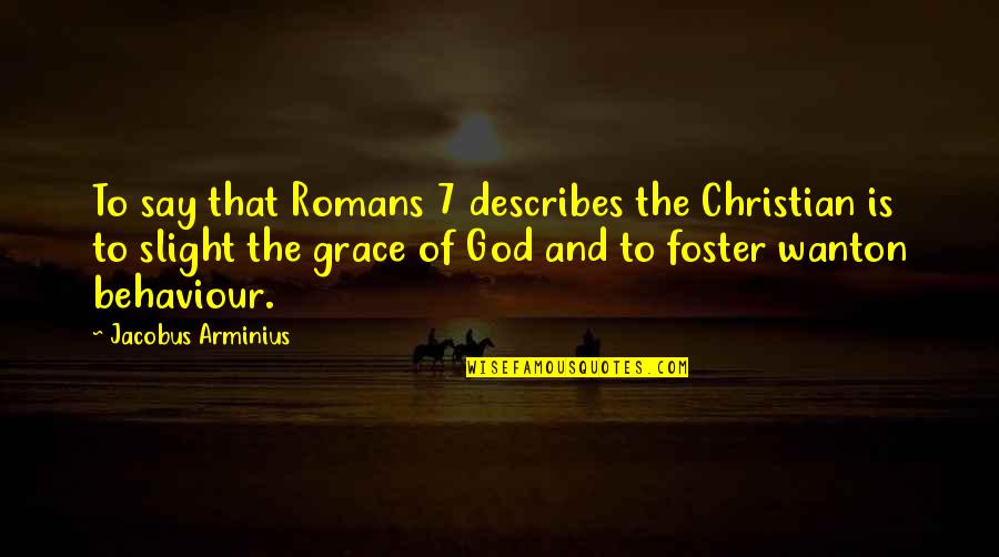 Compassionism Quotes By Jacobus Arminius: To say that Romans 7 describes the Christian