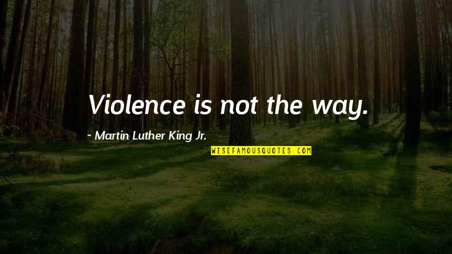 Completion Agenda Quotes By Martin Luther King Jr.: Violence is not the way.