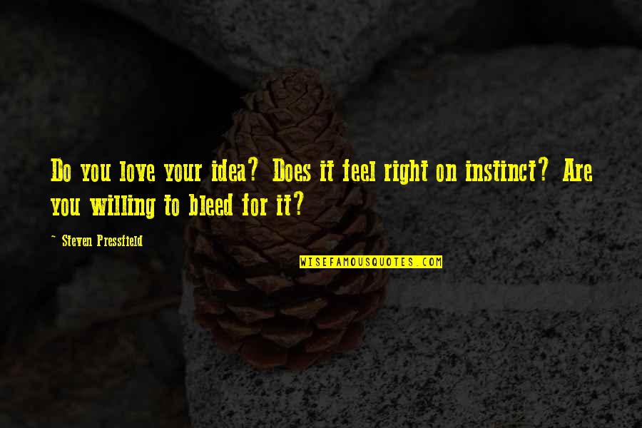 Computronics Mod Quotes By Steven Pressfield: Do you love your idea? Does it feel