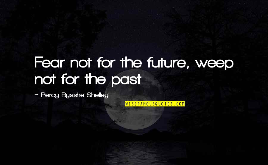 Conan Obrien Cynicism Quote Quotes By Percy Bysshe Shelley: Fear not for the future, weep not for