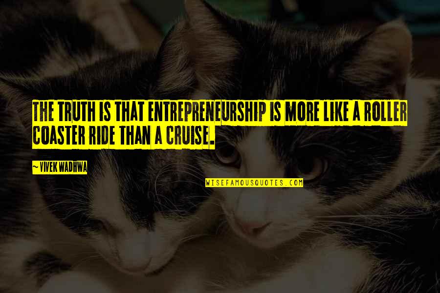 Concert Touring Quotes By Vivek Wadhwa: The truth is that entrepreneurship is more like