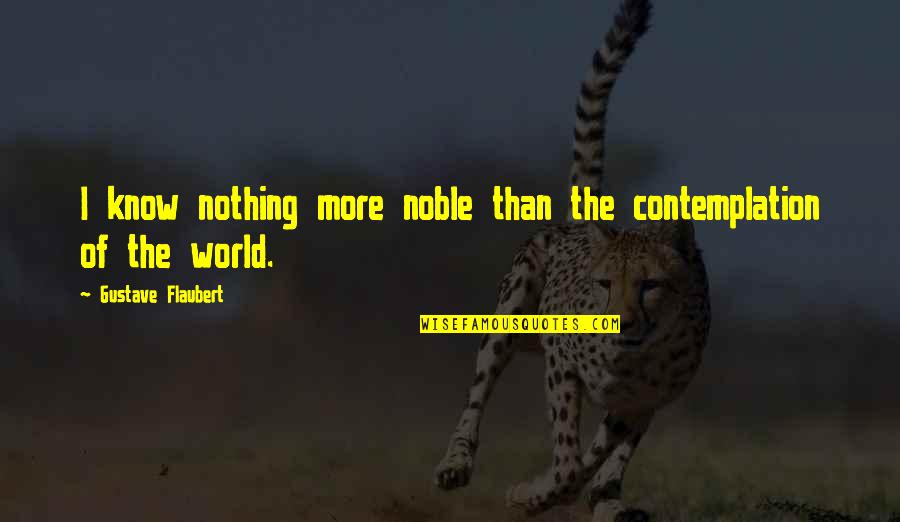 Coneybeare Cleantech Quotes By Gustave Flaubert: I know nothing more noble than the contemplation