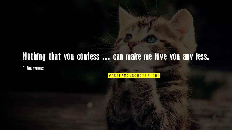 Confess Quotes By Anonymous: Nothing that you confess ... can make me