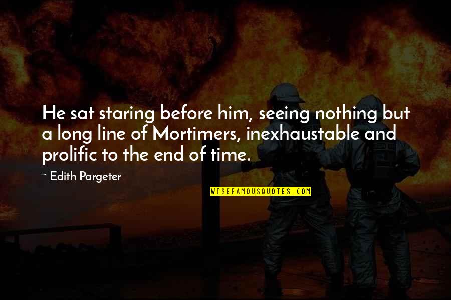 Congenere Sinonimo Quotes By Edith Pargeter: He sat staring before him, seeing nothing but