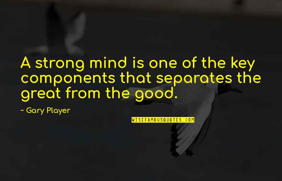 Construed Def Quotes By Gary Player: A strong mind is one of the key