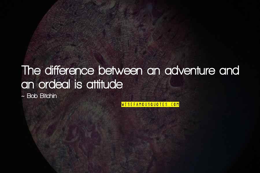 Contemptibly Cowardly Quotes By Bob Bitchin: The difference between an adventure and an ordeal