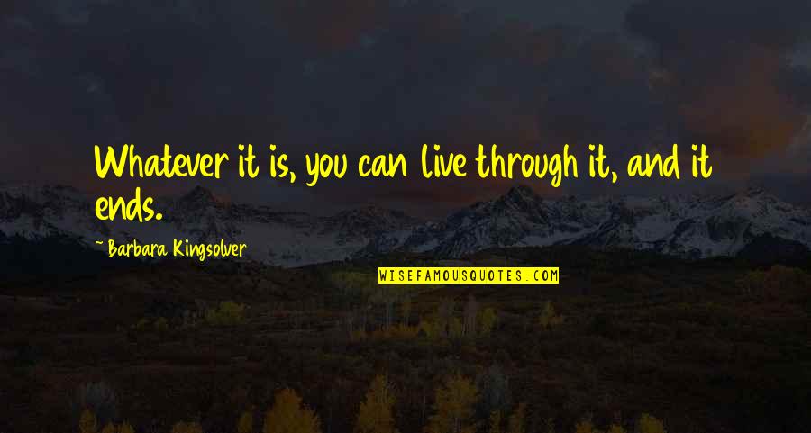 Contratar Internet Quotes By Barbara Kingsolver: Whatever it is, you can live through it,