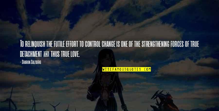 Control Change Quotes By Sharon Salzberg: To relinquish the futile effort to control change