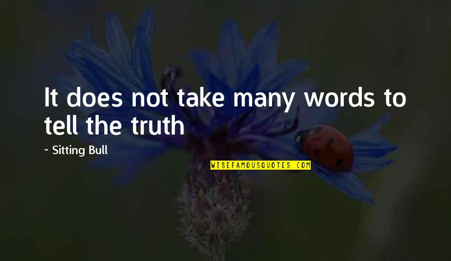 Convidar Sinonimos Quotes By Sitting Bull: It does not take many words to tell