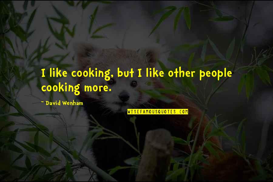 Cooking Quotes By David Wenham: I like cooking, but I like other people