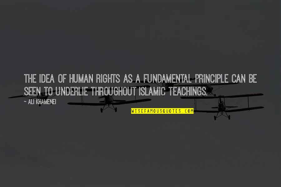 Cool Dubstep Quotes By Ali Khamenei: The idea of human rights as a fundamental