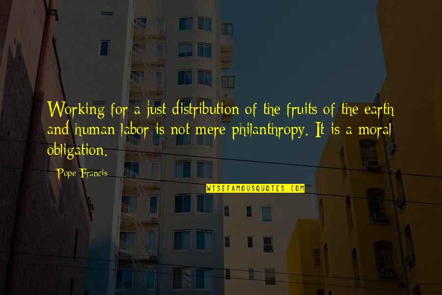 Cosquillas Quotes By Pope Francis: Working for a just distribution of the fruits