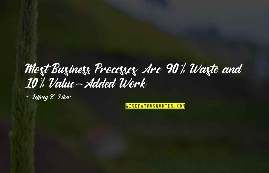 Couldnt Load Quotes By Jeffrey K. Liker: Most Business Processes Are 90% Waste and 10%