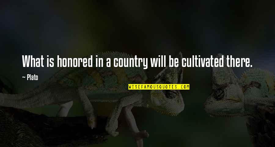 Country What Is Quotes By Plato: What is honored in a country will be