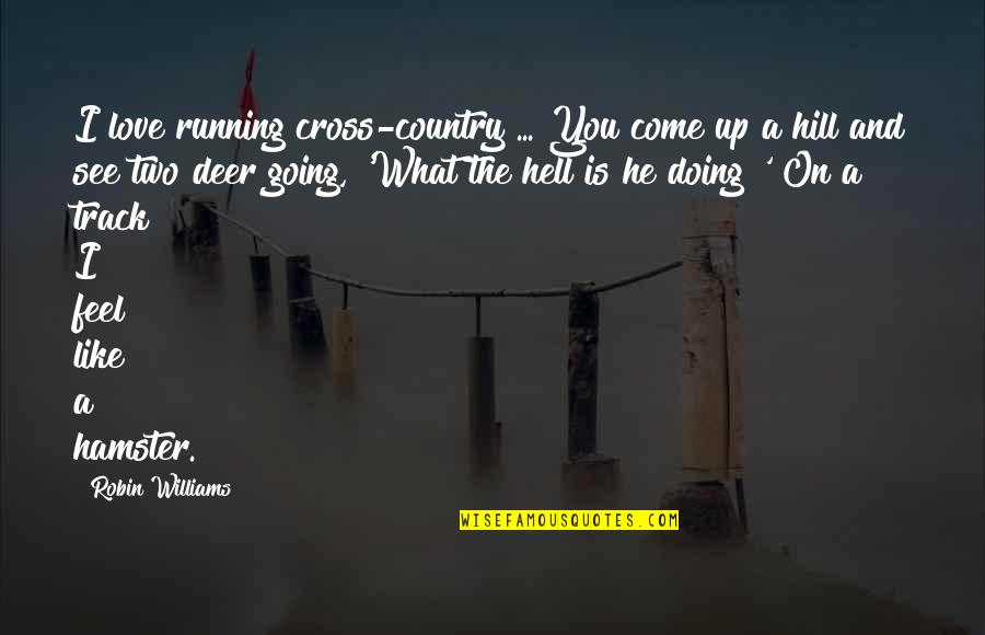 Country What Is Quotes By Robin Williams: I love running cross-country ... You come up