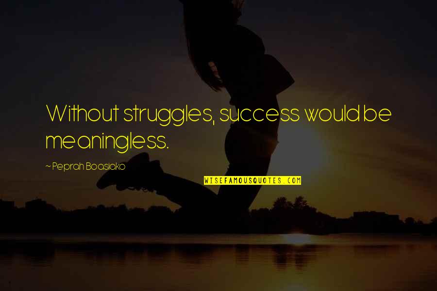 Courage In Adversity Quotes By Peprah Boasiako: Without struggles, success would be meaningless.