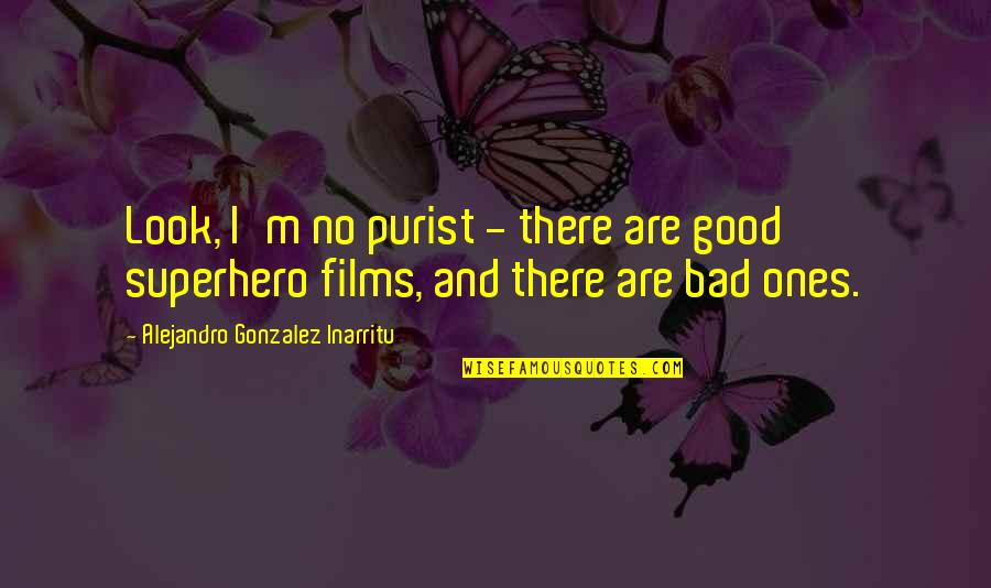 Covereth Quotes By Alejandro Gonzalez Inarritu: Look, I'm no purist - there are good