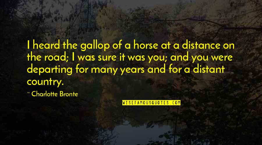 Coverings 2020 Quotes By Charlotte Bronte: I heard the gallop of a horse at