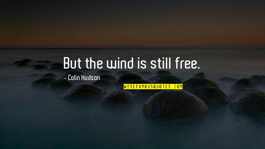 Cracker Barrel Quotes By Colin Hudson: But the wind is still free.