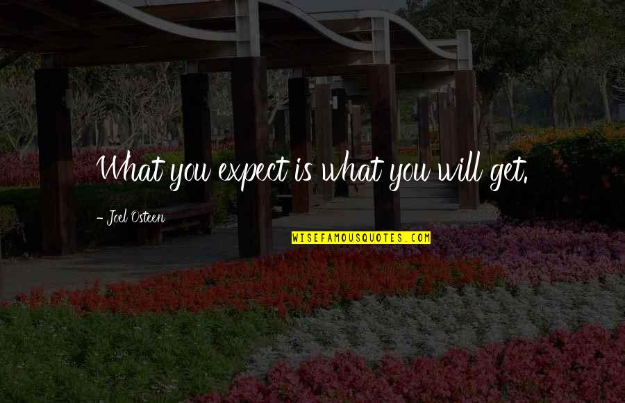 Cracow Quotes By Joel Osteen: What you expect is what you will get.