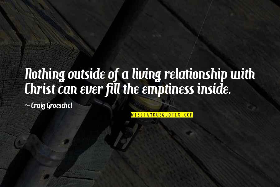 Craig Groeschel Quotes By Craig Groeschel: Nothing outside of a living relationship with Christ