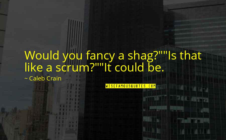 Crain Quotes By Caleb Crain: Would you fancy a shag?""Is that like a