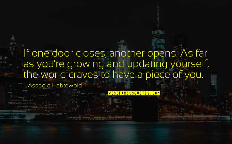 Crave You Quotes By Assegid Habtewold: If one door closes, another opens. As far