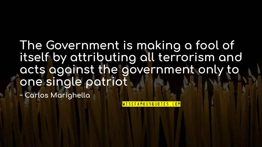 Crayola Crayon Quotes By Carlos Marighella: The Government is making a fool of itself