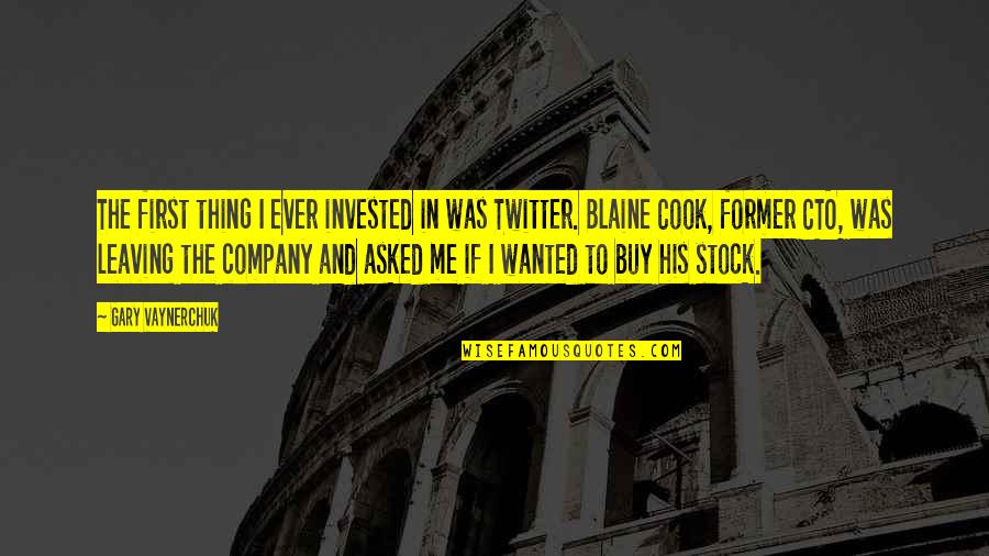 Credeti In English Quotes By Gary Vaynerchuk: The first thing I ever invested in was