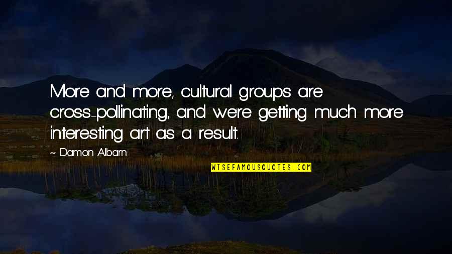 Cross Cultural Quotes By Damon Albarn: More and more, cultural groups are cross-pollinating, and