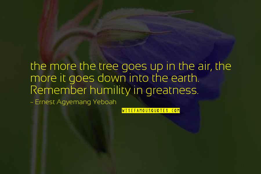 Croxton Realty Quotes By Ernest Agyemang Yeboah: the more the tree goes up in the