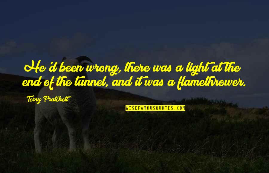 Cruso Quotes By Terry Pratchett: He'd been wrong, there was a light at