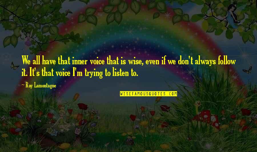 Current Openings Quotes By Ray Lamontagne: We all have that inner voice that is