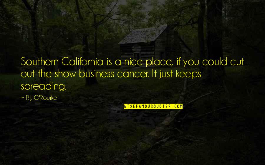 Cut It Out Quotes By P. J. O'Rourke: Southern California is a nice place, if you