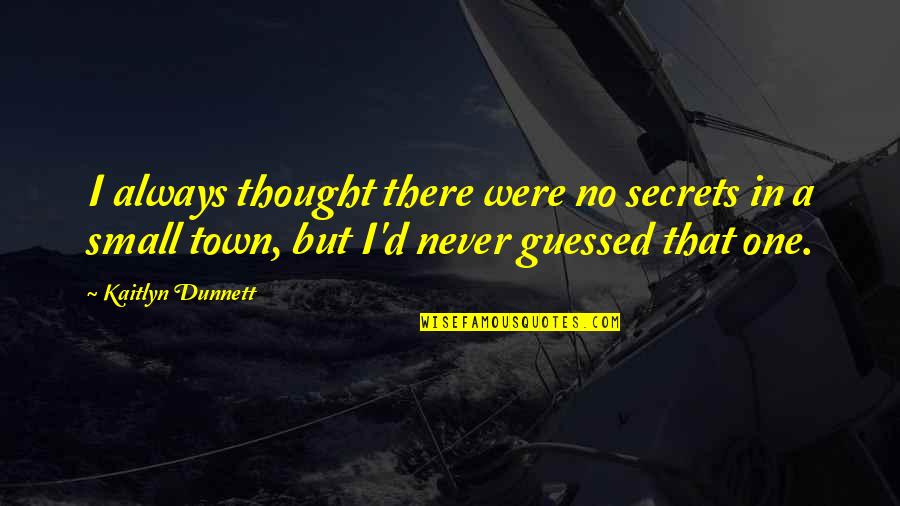 Cute Miscarriage Quotes By Kaitlyn Dunnett: I always thought there were no secrets in