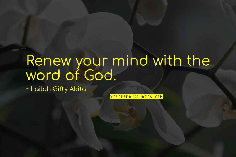 Cute Swimming Pool Quotes By Lailah Gifty Akita: Renew your mind with the word of God.