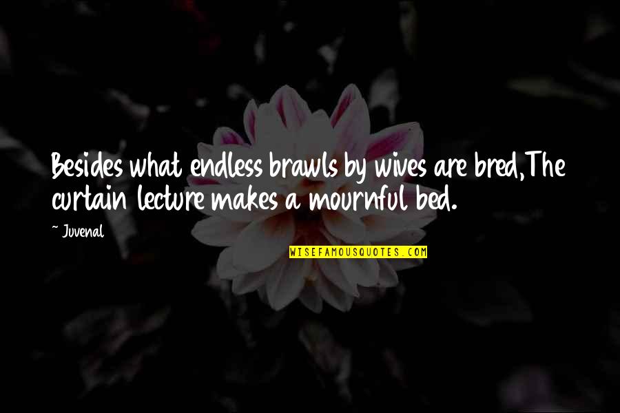 Cutis Rhomboidalis Quotes By Juvenal: Besides what endless brawls by wives are bred,The