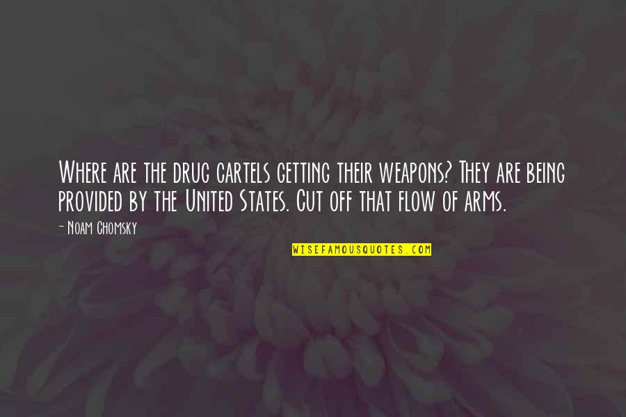 Cutting Your Arms Quotes By Noam Chomsky: Where are the drug cartels getting their weapons?