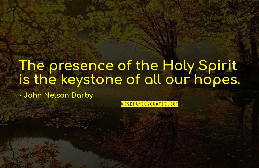 D Nese Senindir Quotes By John Nelson Darby: The presence of the Holy Spirit is the