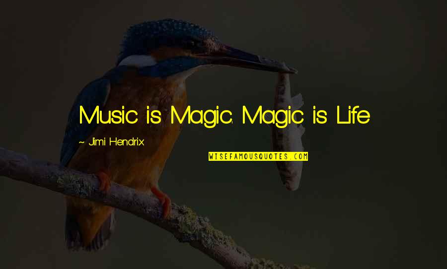 Dabbler Ducks Quotes By Jimi Hendrix: Music is Magic. Magic is Life